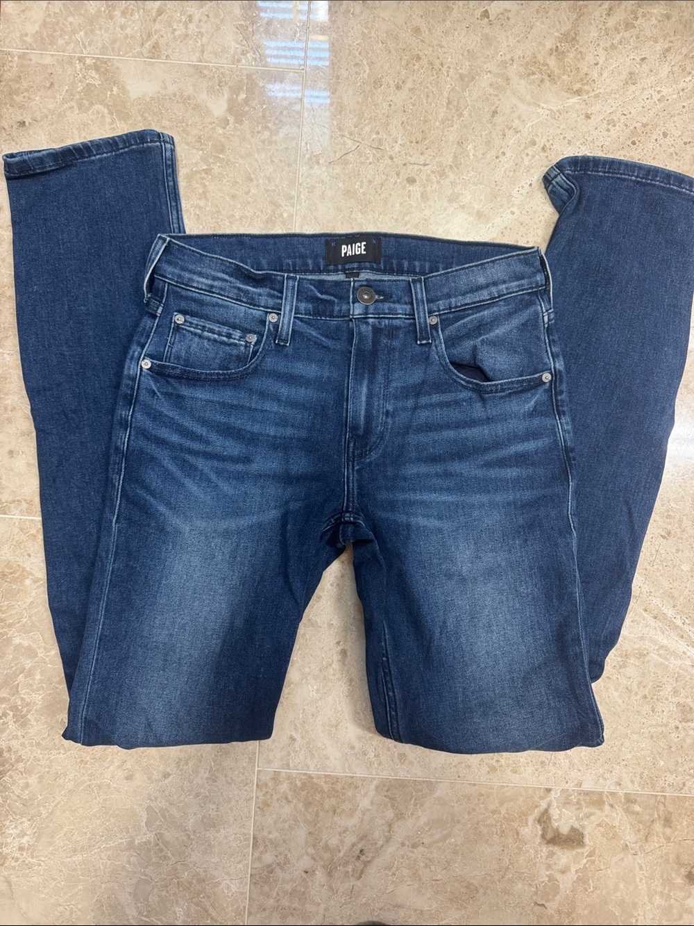 PAIGE Men’s Dark Indigo Skinny Jeans
